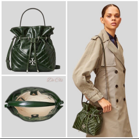 Tory Burch Handbags - TORY BURCH Kira Chevron Mini Bucket Bag